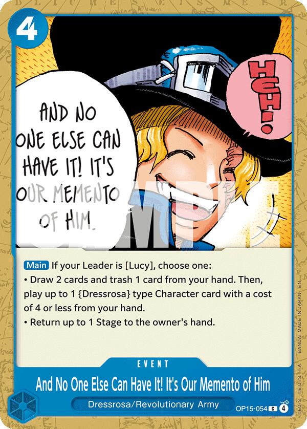 And No One Else Can Have It! It's Our Memento of Him [OP15-EB04 - OP15-054]