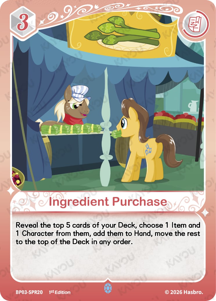 Ingredient Purchase