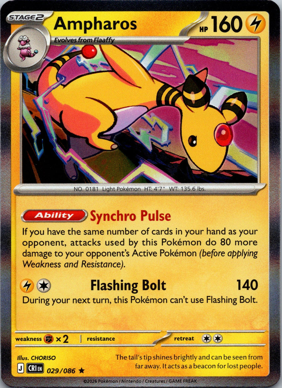Ampharos - 029/086 | Near Mint / English / Holofoil