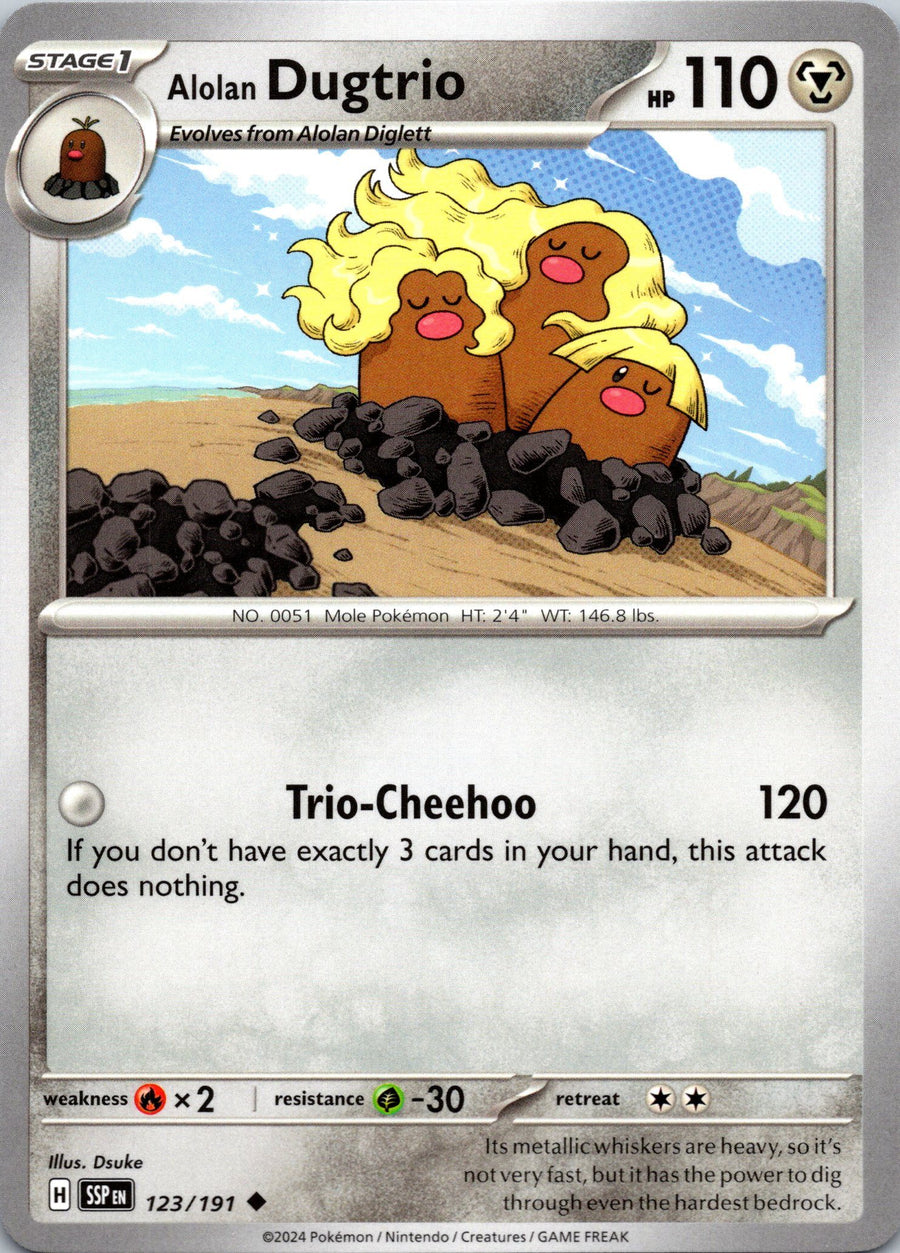Alolan Dugtrio - 123/191 | Near Mint / English / Normal