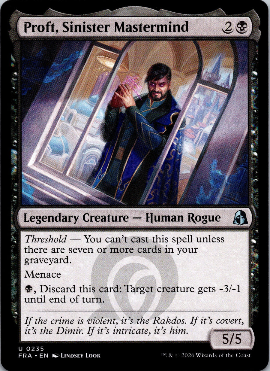 Proft, Sinister Mastermind | Near Mint / English / Normal
