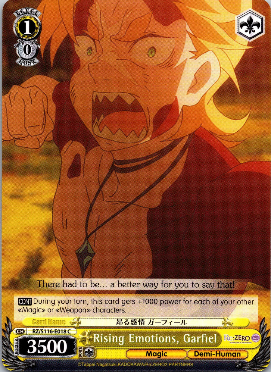 Rising Emotions, Garfiel | Near Mint / English / Normal