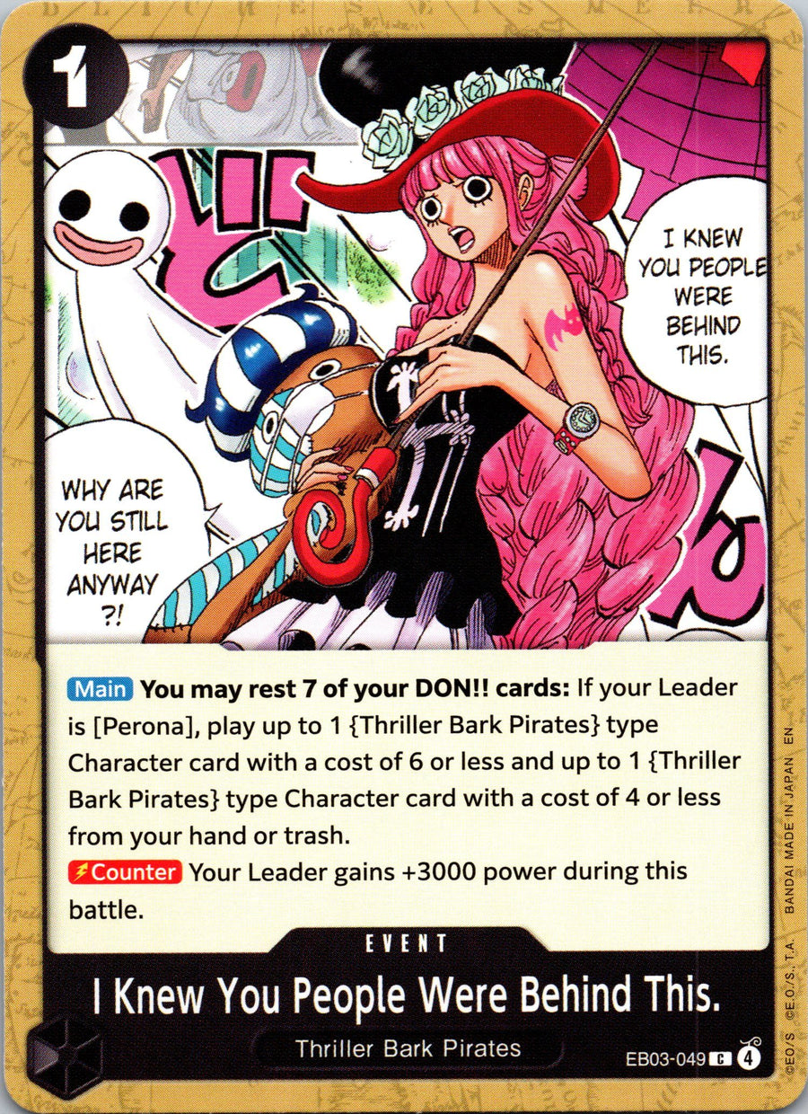 I Knew You People Were Behind This. | Near Mint / English / Normal